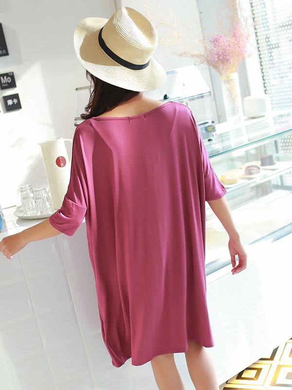 Loose Comfortable Solid Color Dress Pajamas