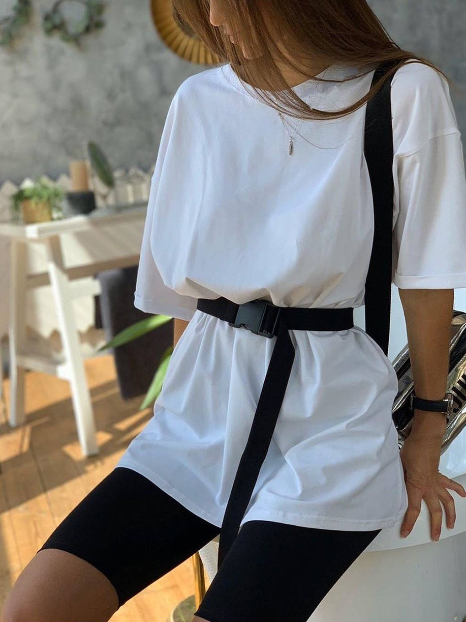 Women Pure Color Home Loose Sports Casual Suit