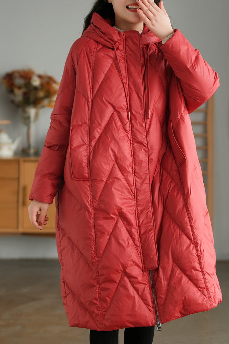 Casual Vintage Hooded Down Coat