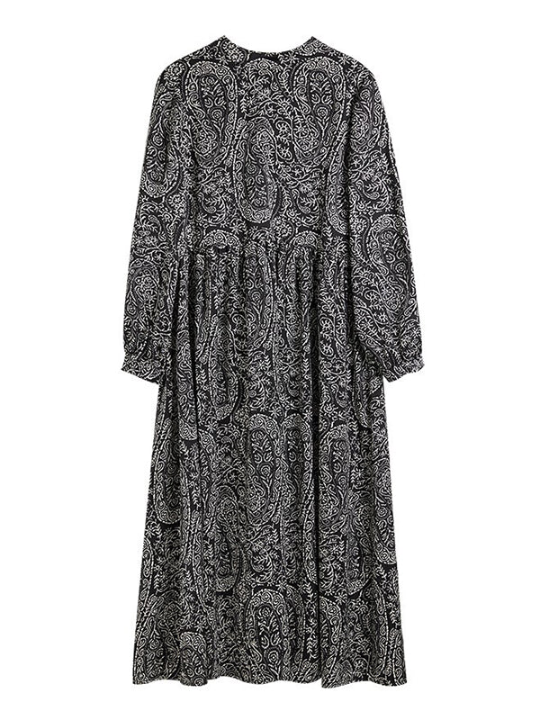 Chiffon Floral Loose Midi Dress