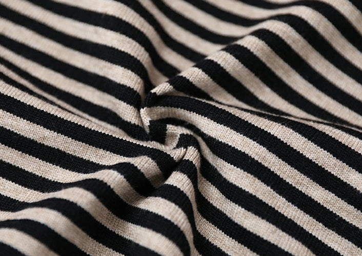 Round-Neck Striped Knitting Pullover Sweater