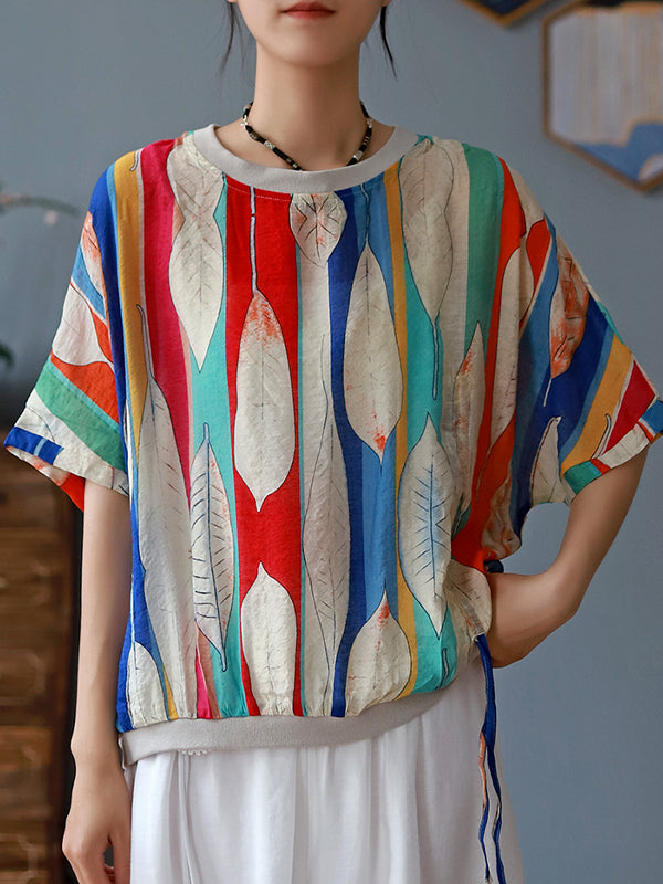 Round Neck Printed Half Sleeves T-Shirt