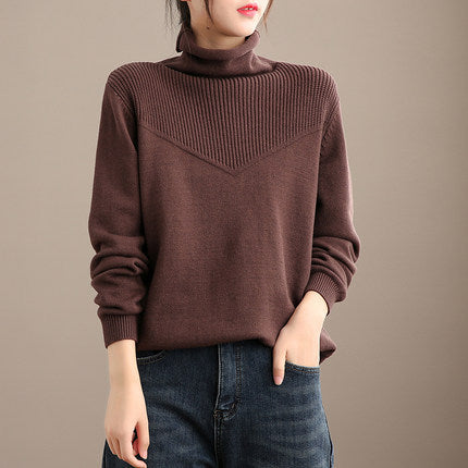 Vintage Half Turtleneck Long Sleeve Sweater