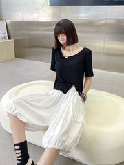 High Waisted Wide Leg Loose Solid Pants