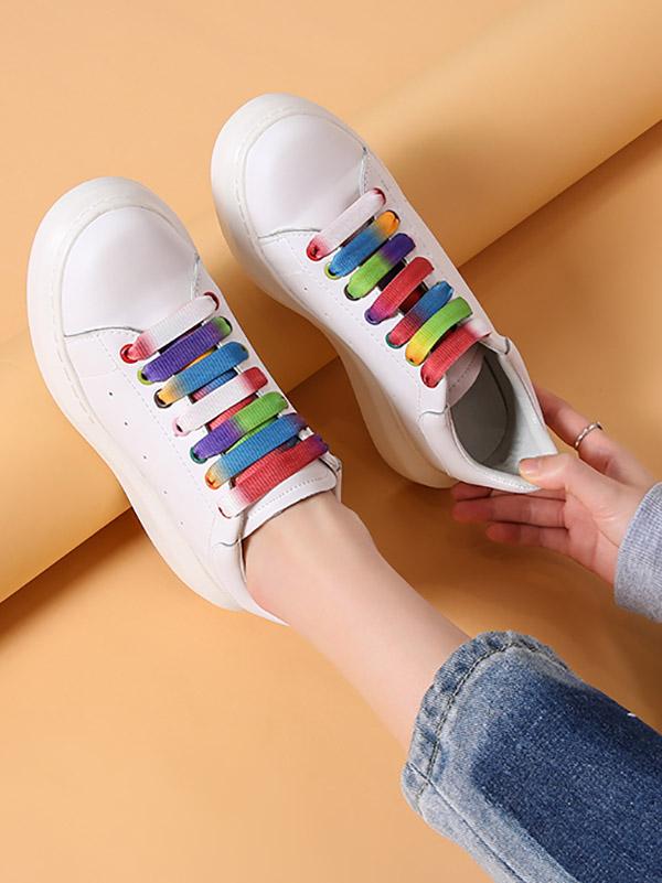 Colorful Lace-Up Casual Shoes