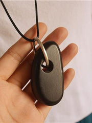 Simple Whole Wood Pendant Necklace