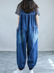 Loose Ripped High Waiste Denim Casual Pants