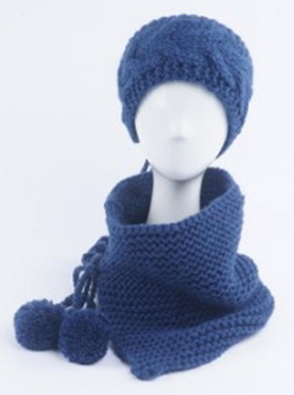 Two-piece Handmade Knitted Scarf&Hat Accessories