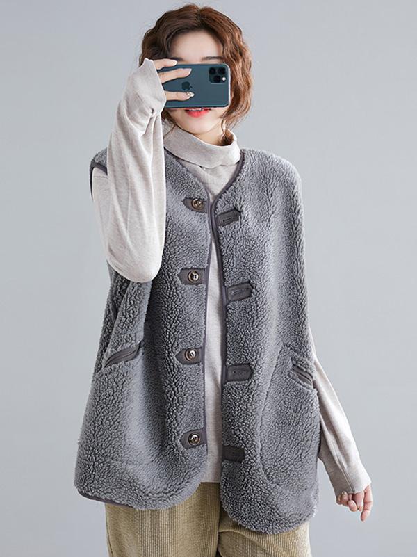 Loose Wool Vest Outwear