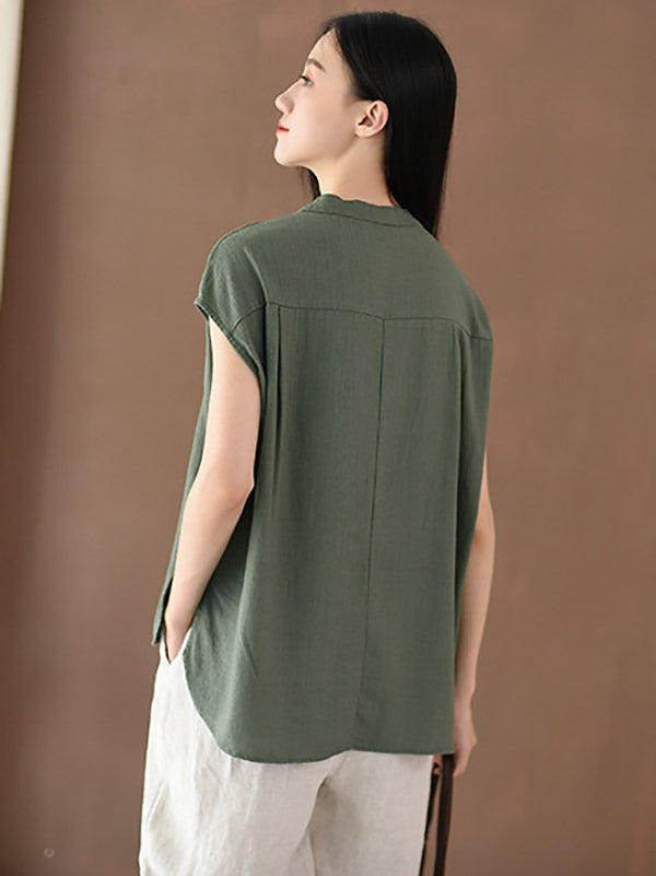 Original Round-Neck Solid T-Shirts Tops