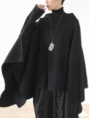 Loose Cropped Warm Hooded Cloak