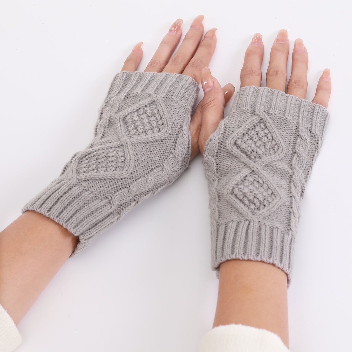 Retro Plaid Half Fingerless Gloves