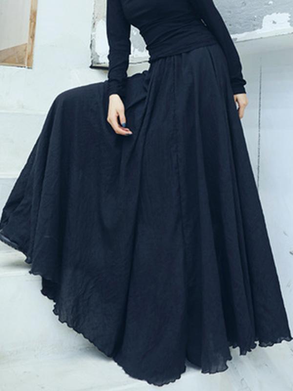 Noble Loose Big Hem Long Skirt