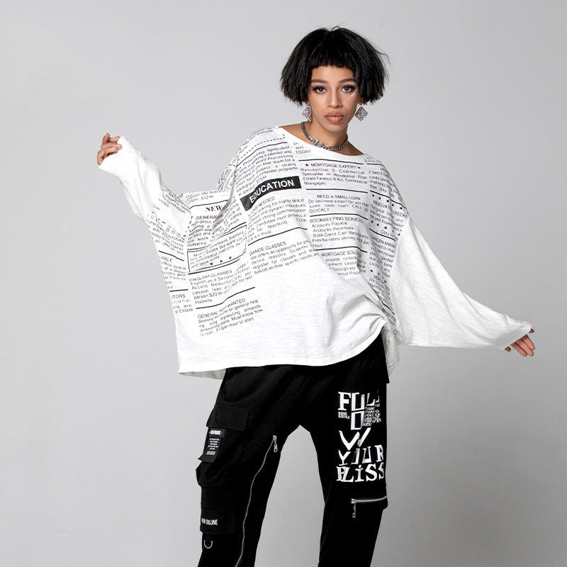 Letter Print Loose T-Shirt
