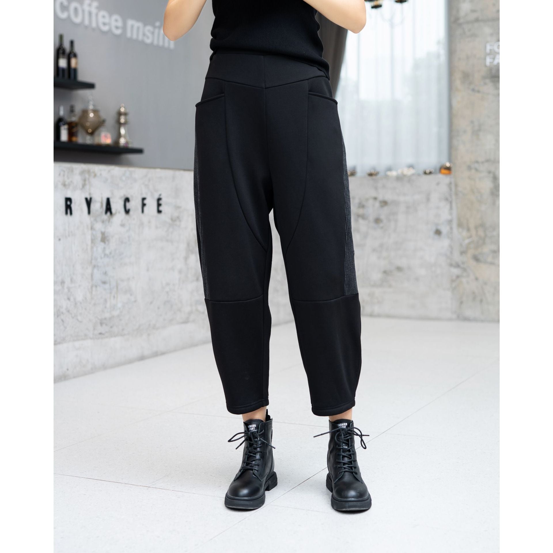 Simple Split-Joint Loose Casual Pants