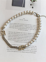 Chic Pearl Split-Joint Necklace&Bracelet Sets