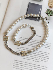 Chic Pearl Split-Joint Necklace&Bracelet Sets