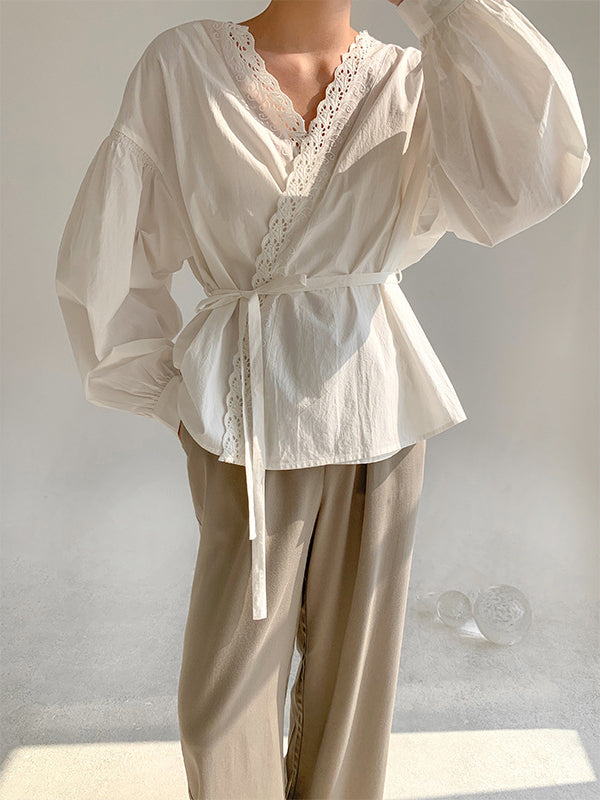 Women Simple Casual V-Neck Shirt