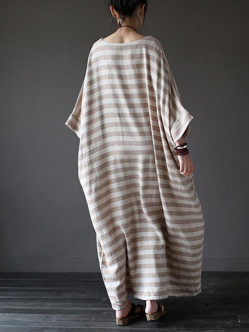 Vintage Loose Striped Dress