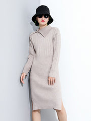 Women Pullover Slim Sweater Dress