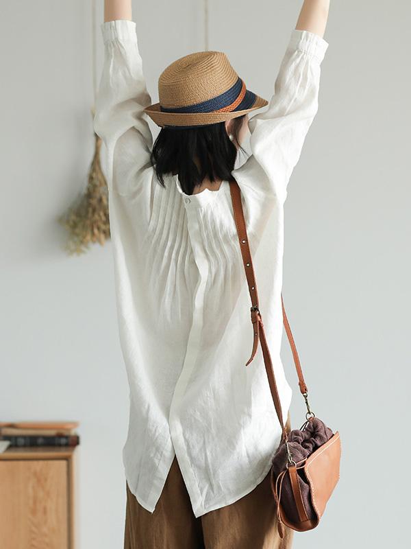 Vintage Loose Round Neck Shirt