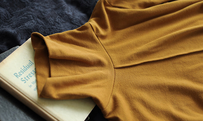 Simple Solid Color Turtleneck Long Sleeve T-Shirt
