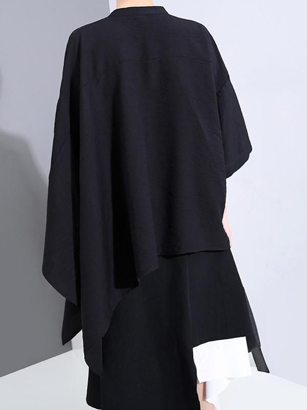 Original Solid Split-Joint Blouses&Shirts