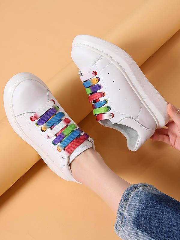 Colorful Lace-Up Casual Shoes