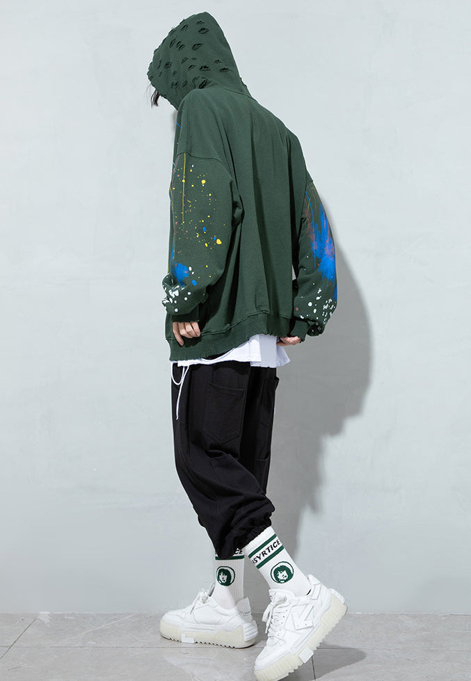 Women's Hooded Printed Fleece Sweatshirt