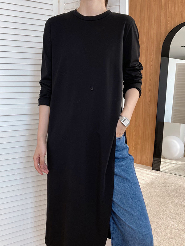 Women Casual Long Sleeve Bottoming Dress