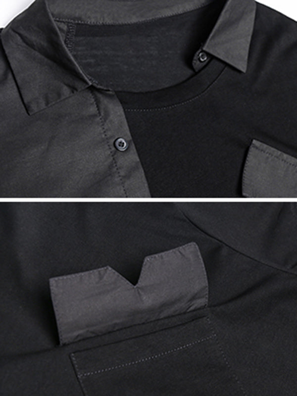 Original Irregularity Split-Joint Blouses&Shirts