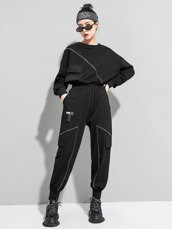 Original Zipper Split-Joint Hip-Hop Casual Harem Pants