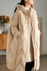 Casual Vintage Hooded Down Coat