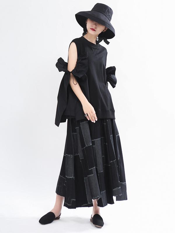 Original Split-Joint Flared Sleeve Shirt Tops