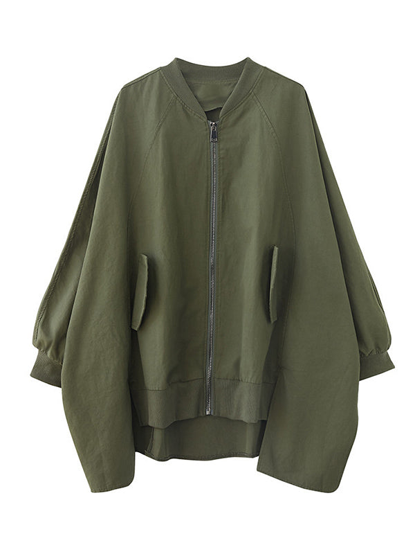 Original Solid Irregularity Flight Jacket