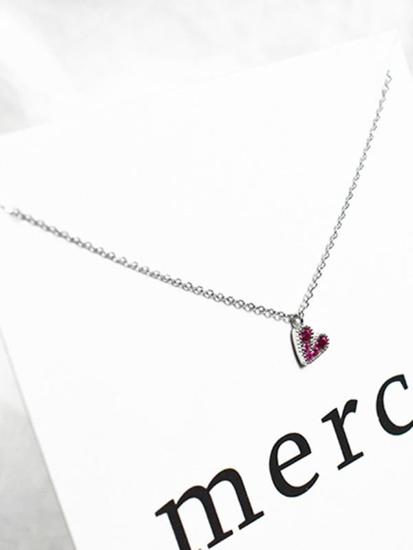 Fashion Heart Silvering Necklace