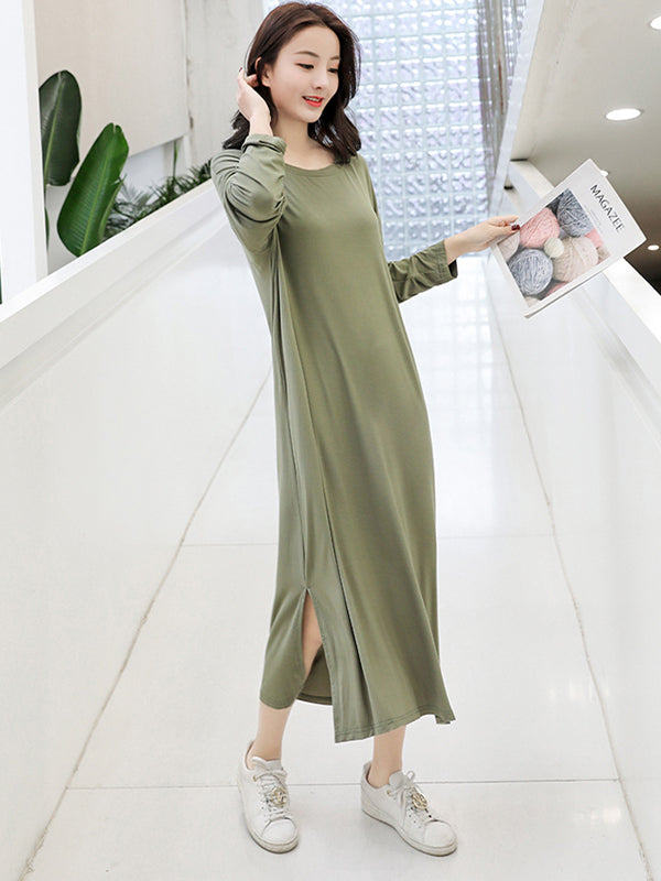 Round Neck Sexy Casual Home Dress
