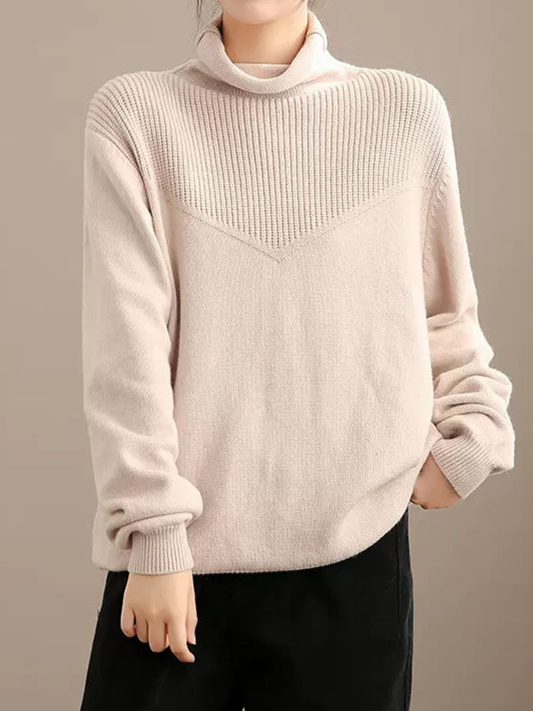 Vintage Half Turtleneck Long Sleeve Sweater