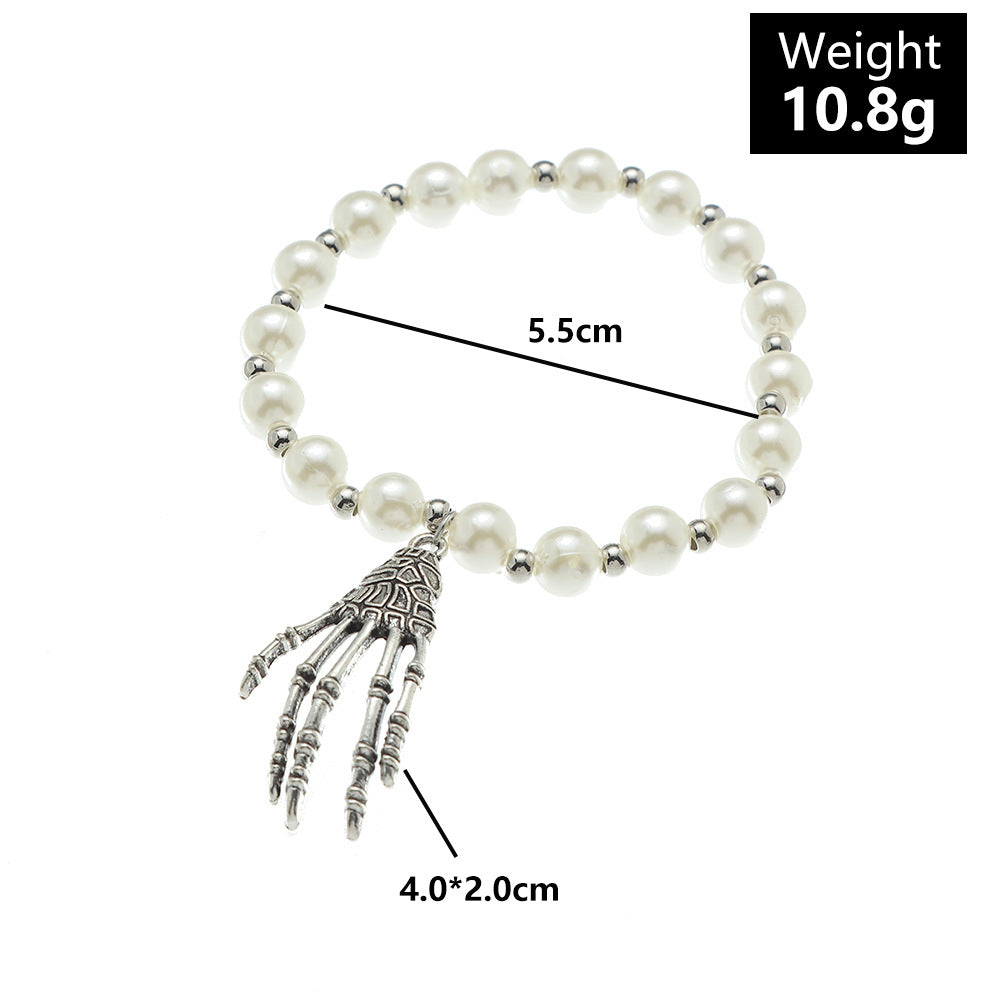 Exaggerated Ghost Claw Pendant Bracelet
