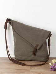 Simple Literature Worn Shoulder Convas Bag