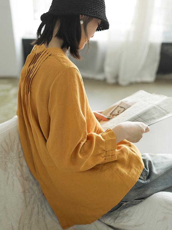 Vintage Loose Round Neck Shirt