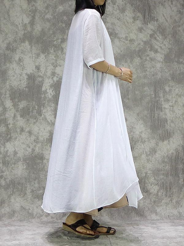 Loose Light Solid Long Cover-Up