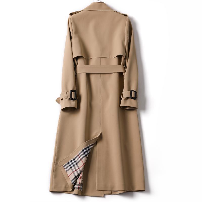 Solid Color Lapel Collar Mid-Length Coat