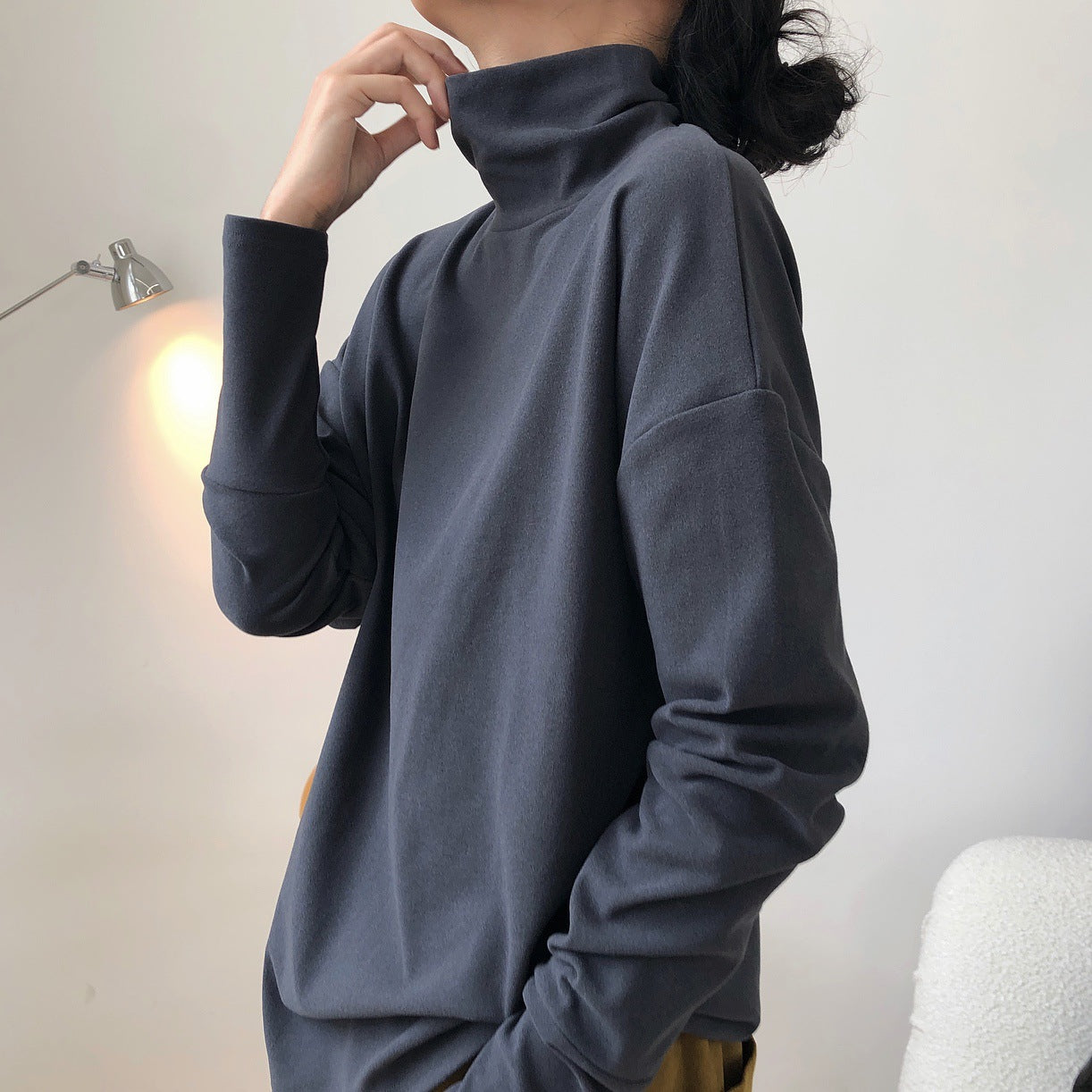 Simple Solid Color Loose T-Shirt Top