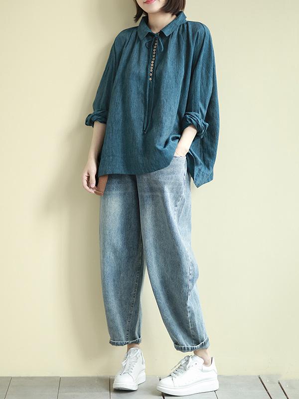 Loose Washable Casual Jean Pants