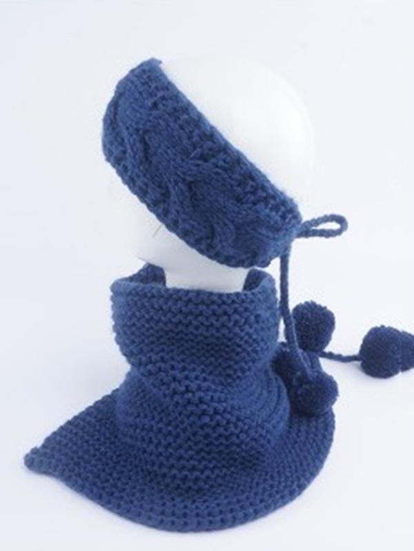 Two-piece Handmade Knitted Scarf&Hat Accessories