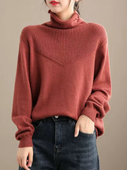 Vintage Half Turtleneck Long Sleeve Sweater