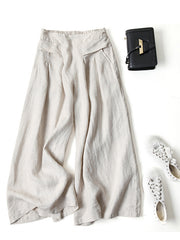 Loose Wide Leg High Waisted Solid Pants