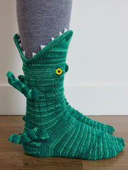 Creative Cute Crocodile Knit Socks