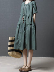 New Loose Oversize Solid Dress